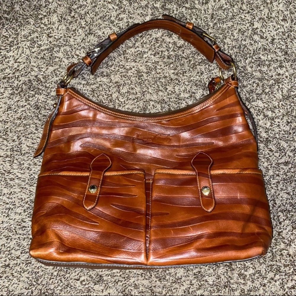 Dooney Florentine Vachetta Zebra Hobo Bag